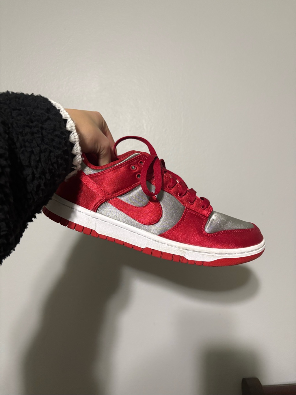 Nike Women’s Red And Silver Low-Top Sneakers